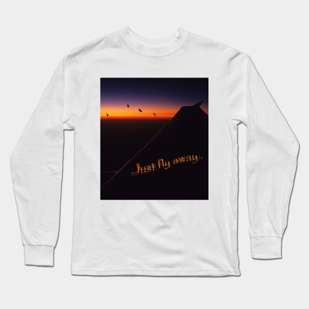 Just Fly Away Long Sleeve T-Shirt by JonDelorme